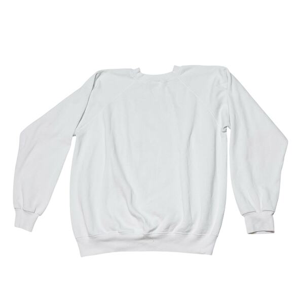 Vintage LA Gear City Logo Sweater Pullover Medium White 80s Crewneck Sweatshirt - Picture 2 of 7